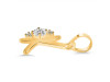 Cubic Zirconia Alphabet K Pendant CUZ-RDA-11.