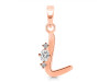Cubic Zirconia Alphabet L Pendant CUZ-RDA-12.