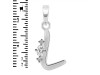 Cubic Zirconia Alphabet L Pendant CUZ-RDA-12.