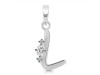 Cubic Zirconia Alphabet L Pendant CUZ-RDA-12.