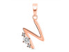 Cubic Zirconia Alphabet N Pendant CUZ-RDA-14.