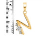 Cubic Zirconia Alphabet N Pendant CUZ-RDA-14.