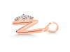 Cubic Zirconia Alphabet N Pendant CUZ-RDA-14.