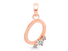 Cubic Zirconia Alphabet O Pendant CUZ-RDA-15.