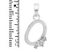 Cubic Zirconia Alphabet O Pendant CUZ-RDA-15.