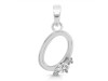 Cubic Zirconia Alphabet O Pendant CUZ-RDA-15.