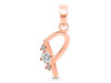 Cubic Zirconia Alphabet P Pendant CUZ-RDA-16.
