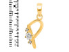 Cubic Zirconia Alphabet P Pendant CUZ-RDA-16.