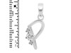 Cubic Zirconia Alphabet P Pendant CUZ-RDA-16.