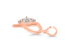 Cubic Zirconia Alphabet P Pendant CUZ-RDA-16.