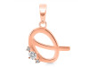 Cubic Zirconia Alphabet Q Pendant CUZ-RDA-17.