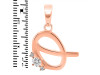 Cubic Zirconia Alphabet Q Pendant CUZ-RDA-17.