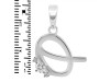 Cubic Zirconia Alphabet Q Pendant CUZ-RDA-17.