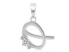 Cubic Zirconia Alphabet Q Pendant CUZ-RDA-17.