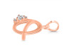 Cubic Zirconia Alphabet Q Pendant CUZ-RDA-17.