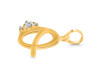 Cubic Zirconia Alphabet Q Pendant CUZ-RDA-17.