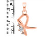 Cubic Zirconia Alphabet R Pendant CUZ-RDA-18.