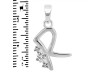 Cubic Zirconia Alphabet R Pendant CUZ-RDA-18.