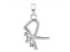 Cubic Zirconia Alphabet R Pendant CUZ-RDA-18.