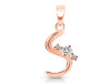 Cubic Zirconia Alphabet S Pendant CUZ-RDA-19.