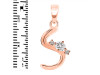 Cubic Zirconia Alphabet S Pendant CUZ-RDA-19.