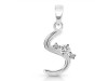 Cubic Zirconia Alphabet S Pendant CUZ-RDA-19.
