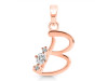 Cubic Zirconia Alphabet B Pendant CUZ-RDA-2.