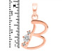 Cubic Zirconia Alphabet B Pendant CUZ-RDA-2.