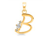 Cubic Zirconia Alphabet B Pendant CUZ-RDA-2.