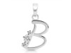 Cubic Zirconia Alphabet B Pendant CUZ-RDA-2.