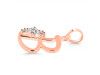Cubic Zirconia Alphabet B Pendant CUZ-RDA-2.