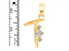 Cubic Zirconia Alphabet T Pendant CUZ-RDA-20.
