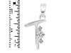 Cubic Zirconia Alphabet T Pendant CUZ-RDA-20.