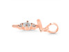 Cubic Zirconia Alphabet T Pendant CUZ-RDA-20.