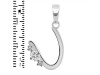 Cubic Zirconia Alphabet U Pendant CUZ-RDA-21.