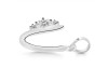 Cubic Zirconia Alphabet U Pendant CUZ-RDA-21.