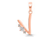 Cubic Zirconia Alphabet V Pendant CUZ-RDA-22.