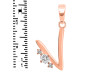Cubic Zirconia Alphabet V Pendant CUZ-RDA-22.