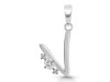 Cubic Zirconia Alphabet V Pendant CUZ-RDA-22.