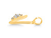 Cubic Zirconia Alphabet V Pendant CUZ-RDA-22.