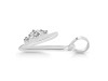 Cubic Zirconia Alphabet V Pendant CUZ-RDA-22.