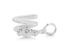 Cubic Zirconia Alphabet W Pendant CUZ-RDA-23.