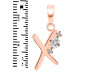 Cubic Zirconia Alphabet X Pendant CUZ-RDA-24.