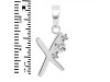 Cubic Zirconia Alphabet X Pendant CUZ-RDA-24.