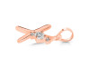 Cubic Zirconia Alphabet X Pendant CUZ-RDA-24.