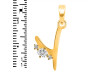Cubic Zirconia Alphabet Y Pendant CUZ-RDA-25.