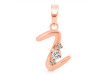 Cubic Zirconia Alphabet Z Pendant CUZ-RDA-26.