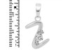 Cubic Zirconia Alphabet Z Pendant CUZ-RDA-26.