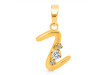 Cubic Zirconia Alphabet Z Pendant CUZ-RDA-26.