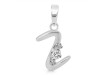 Cubic Zirconia Alphabet Z Pendant CUZ-RDA-26.
